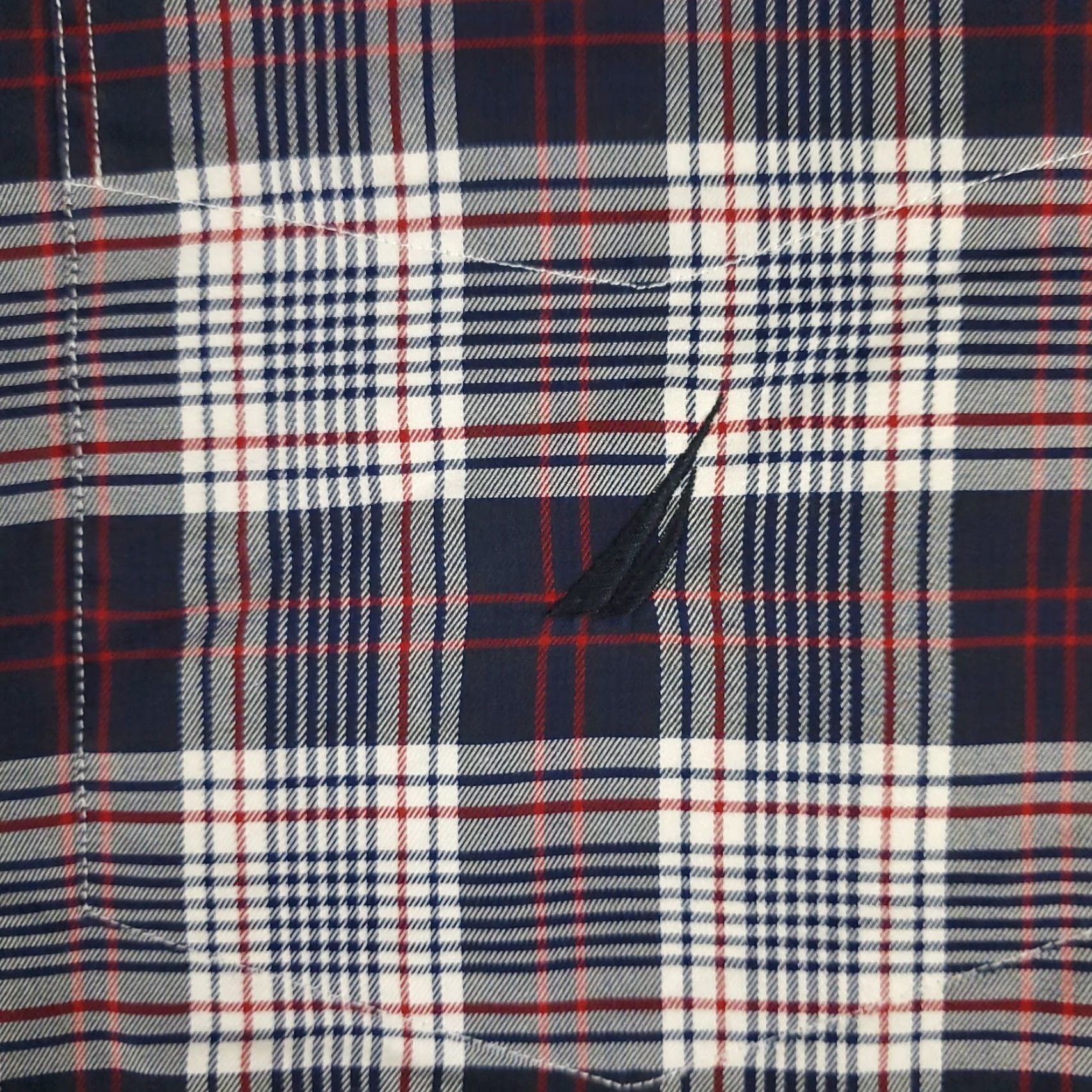 Nautica Nautica Shirt 2XL Plaid Button-Up Long Sleeve Cotton Casual Red/Blue Mens Size US XXL / EU 58 / 5 - 2 Thumbnail