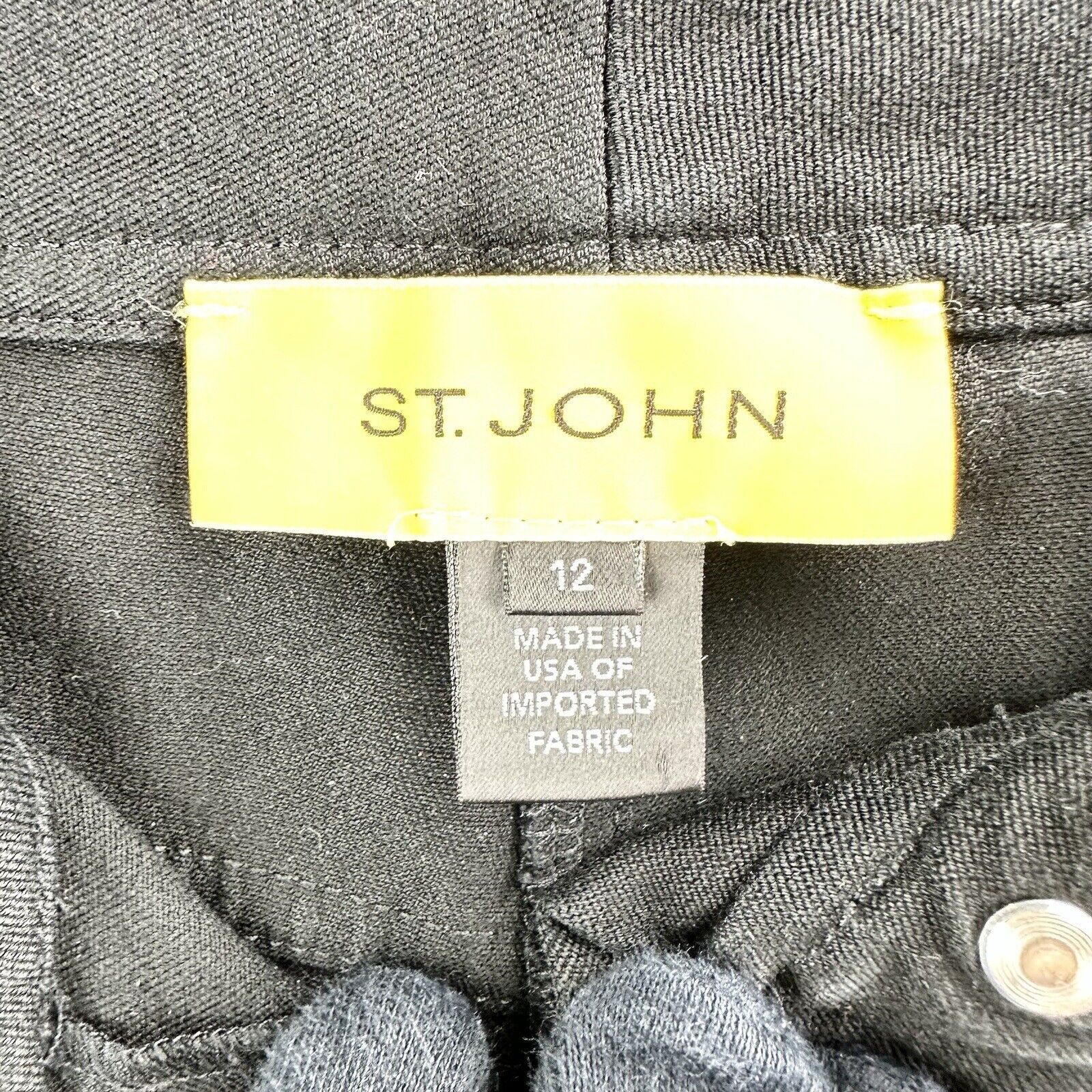 St. John ST.JOHN Black Pants Size 12 (L), Made In USA Size 34" / US 12 / IT 48 - 5 Thumbnail