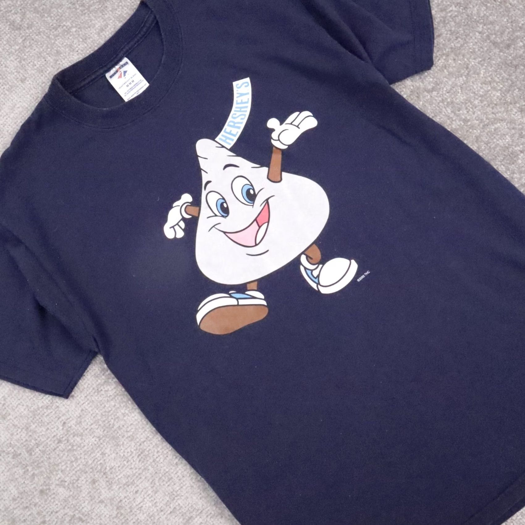 CHOCOOLATE Vintage Y2K Hersheys Chocolate Kiss Cartoon Medium Blue Short Sleeve Shirt Size US M / EU 48-50 / 2 - 7 Thumbnail