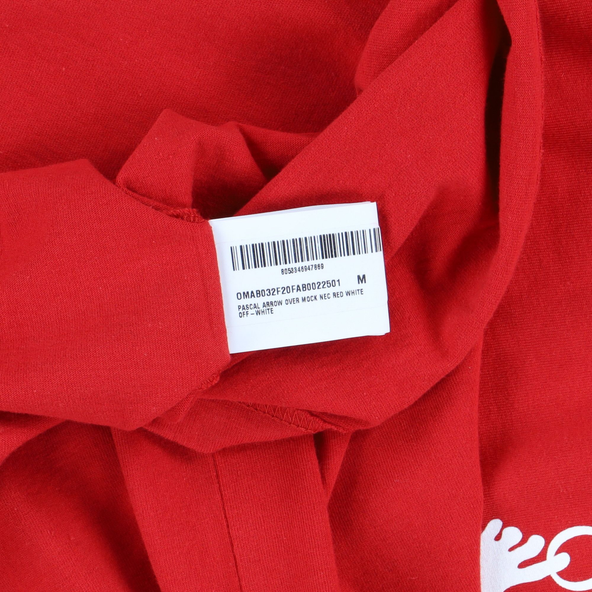 Off-White Red Pascal Arrows Oversized Long Sleeve Mock Neck T-Shirt Size US M / EU 48-50 / 2 - 5 Thumbnail