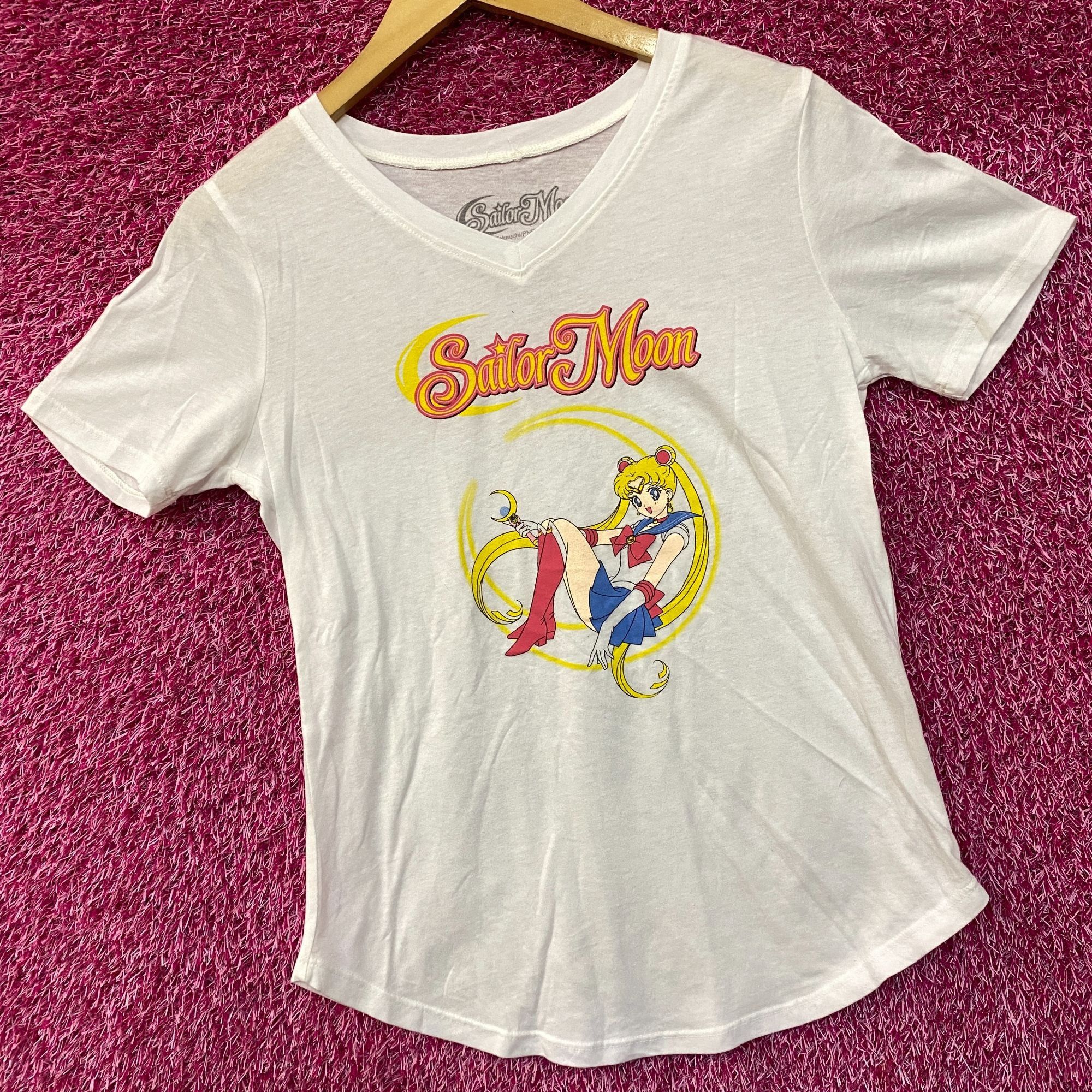 Anime Sailor Moon Anime Graphic V-Neck T-Shirt Small Size US S / EU 44-46 / 1 - 3 Thumbnail