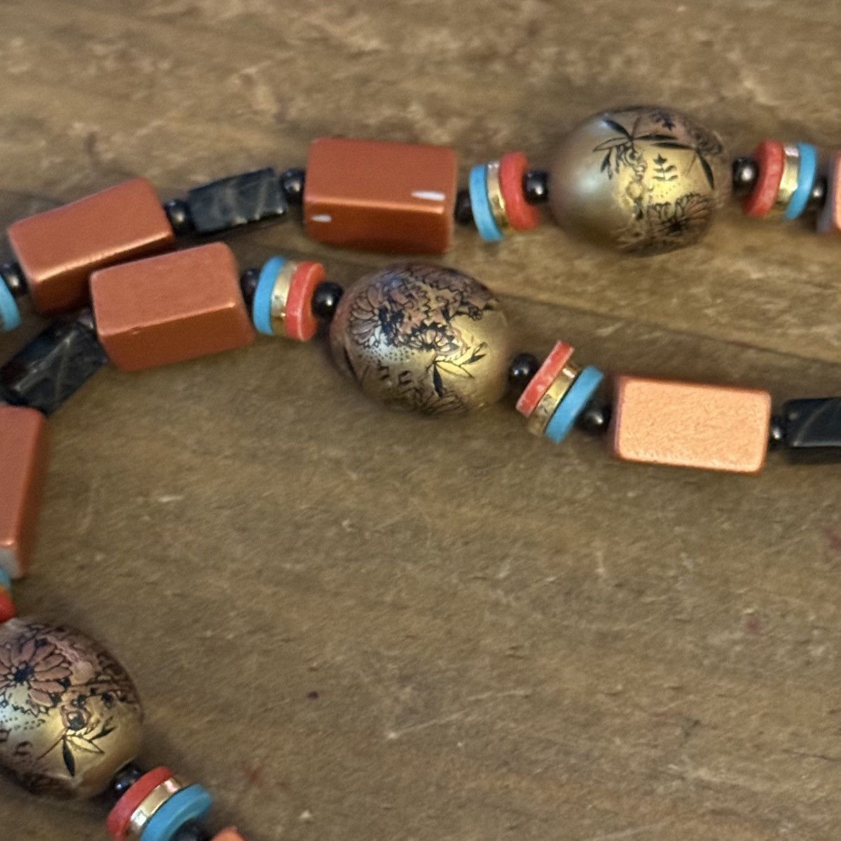 Vintage Vintage Japan long square bead necklace Size ONE SIZE - 3 Thumbnail