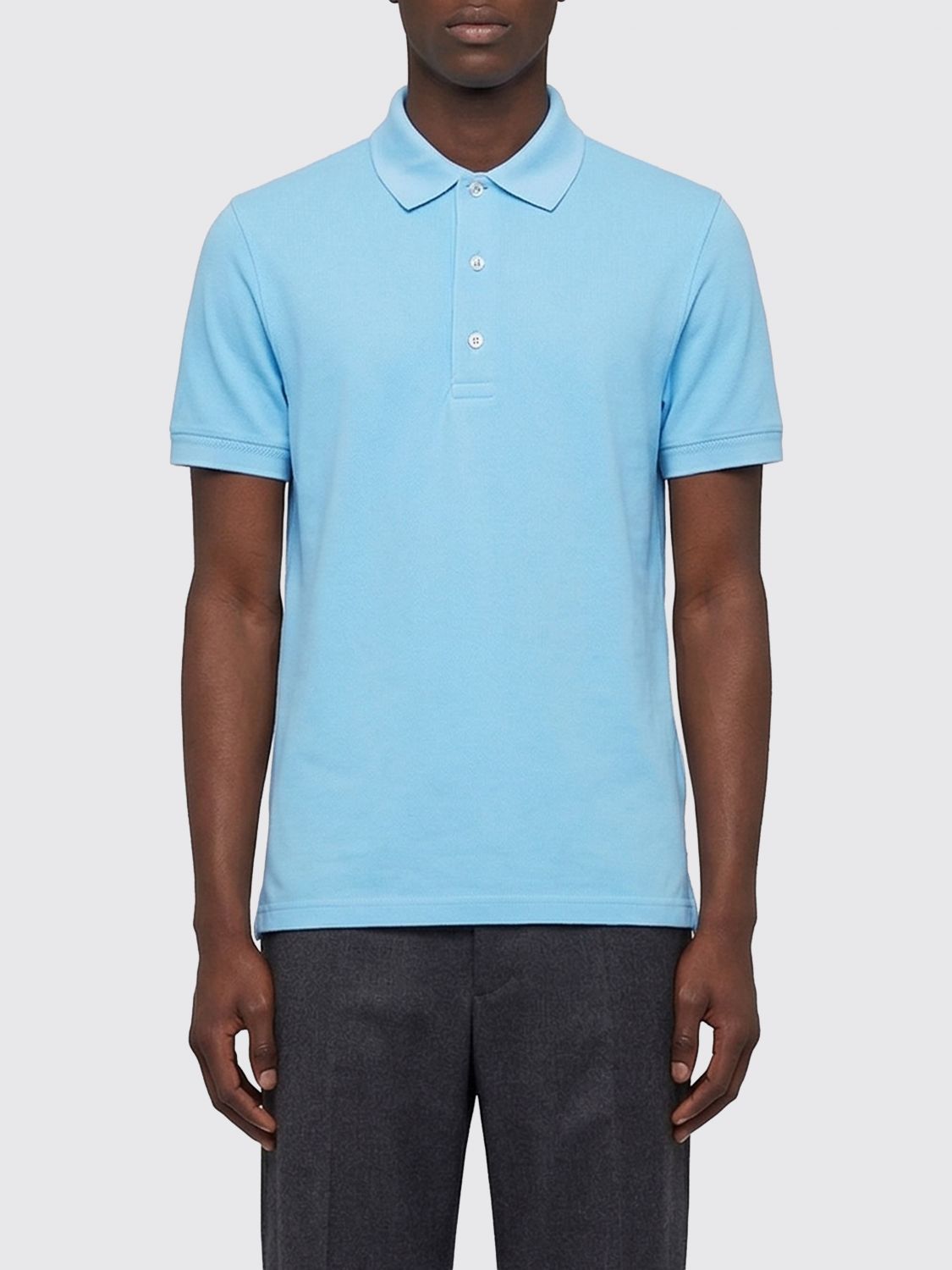 Tom Ford Tom Ford Polo Shirt Men Gnawed Blue Size US L / EU 52-54 / 3 - 1 Thumbnail