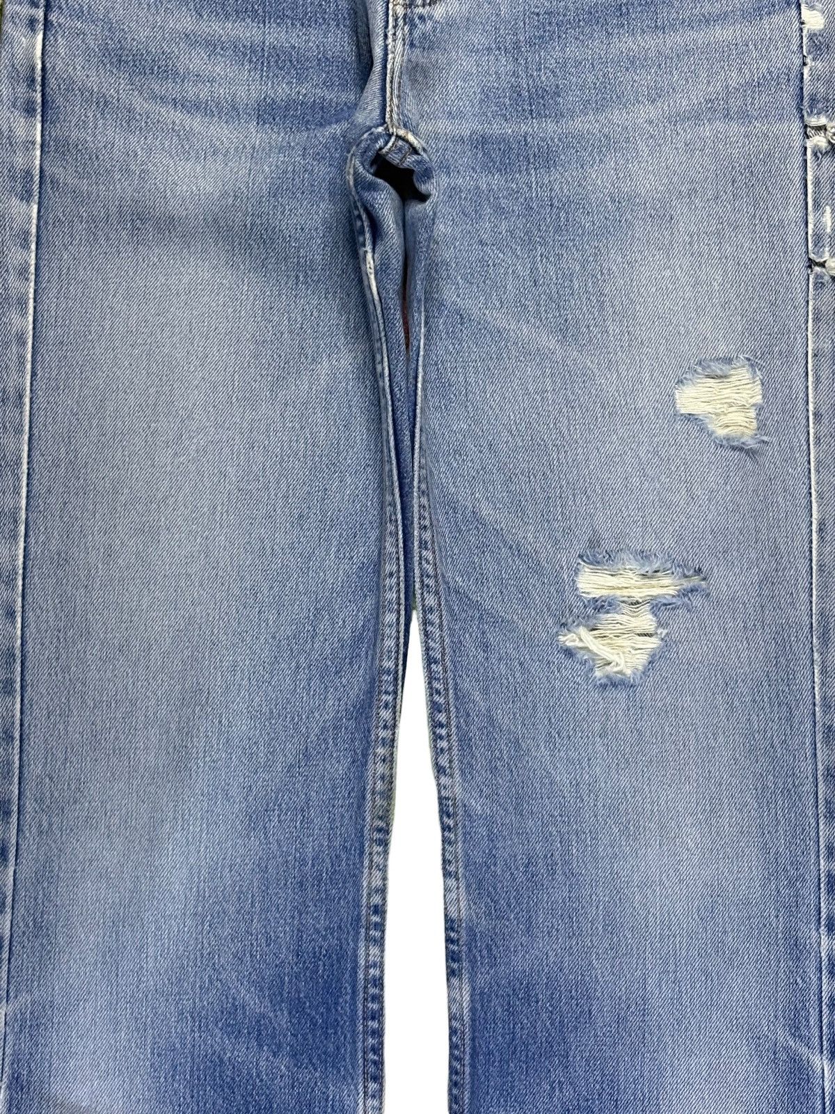 Levi's Vintage 90s Levis 653 Orange Tab Blue Wash Distressed Jeans Size US 28 / EU 44 - 5 Thumbnail