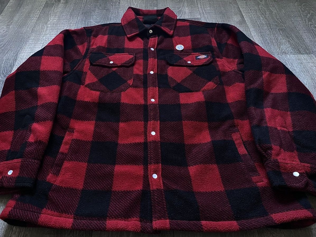 Dickies Insulated Plaid Checkered Fleece Overshirt Jacket Streetwear Size US L / EU 52-54 / 3 - 4 Thumbnail