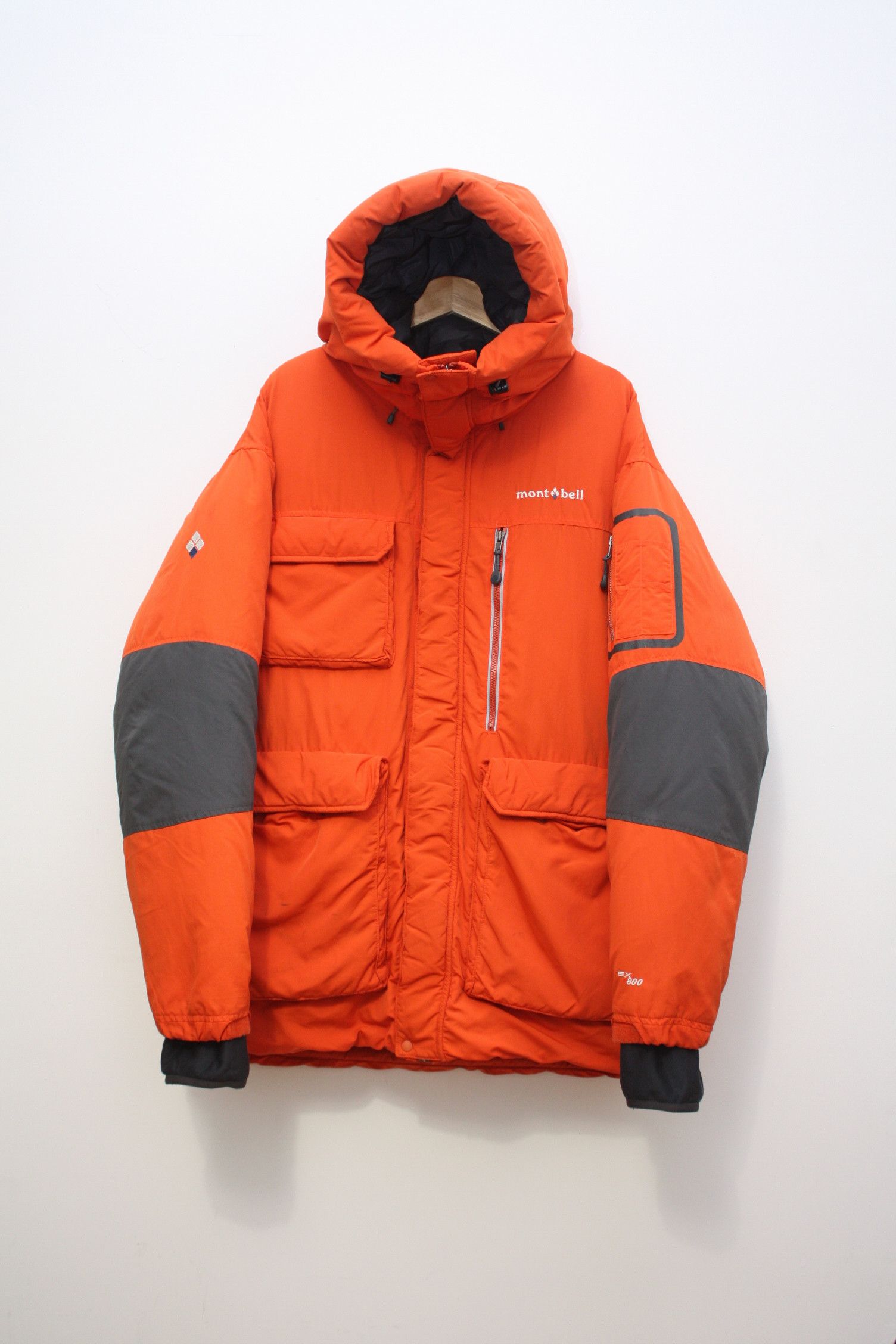 image of Montbell Ex800 Puffer Down Orange Parka Men's Xl