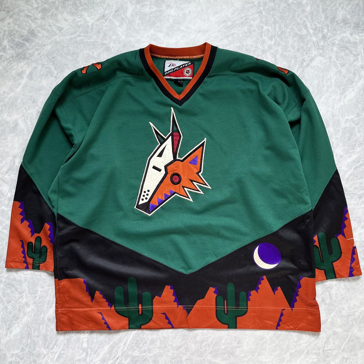 Phoenix Coyotes Starter Jersey Vintage NHL Hockey Alternate CCM Green RARE  Men L