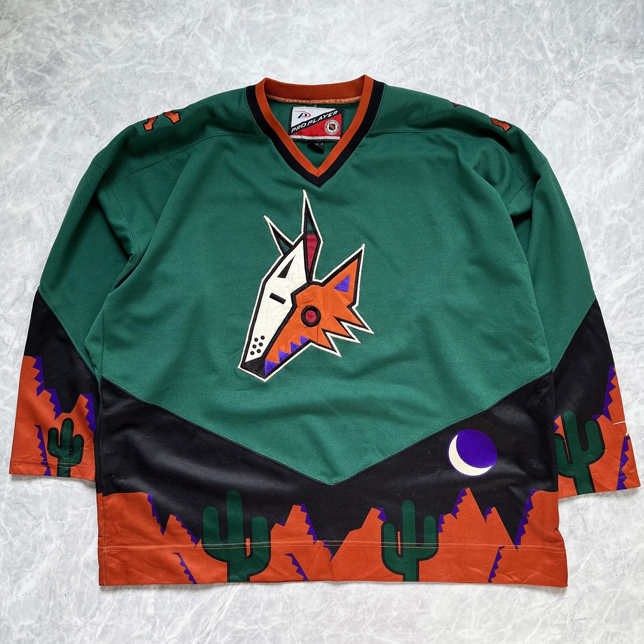 Image of VTG 90's Nhl Phoenix Coyotes Hockey Alternate Jersey, Men's (Size 2XL)