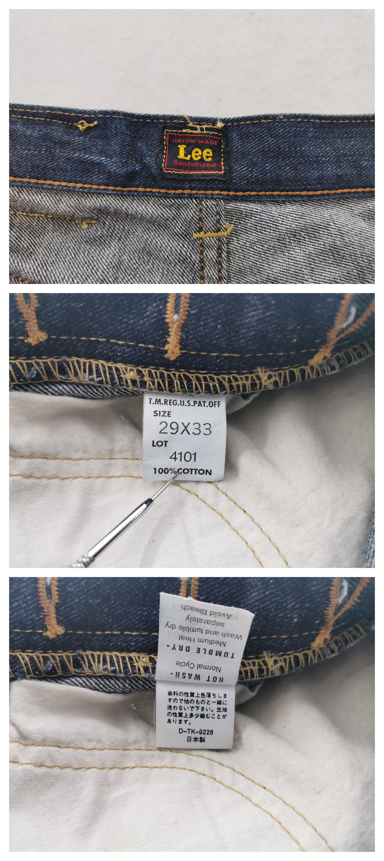 Lee Vintage Lee Half Selvedge Denim Made In Japan Size 29/29x33 Size US 29 - 8 Thumbnail