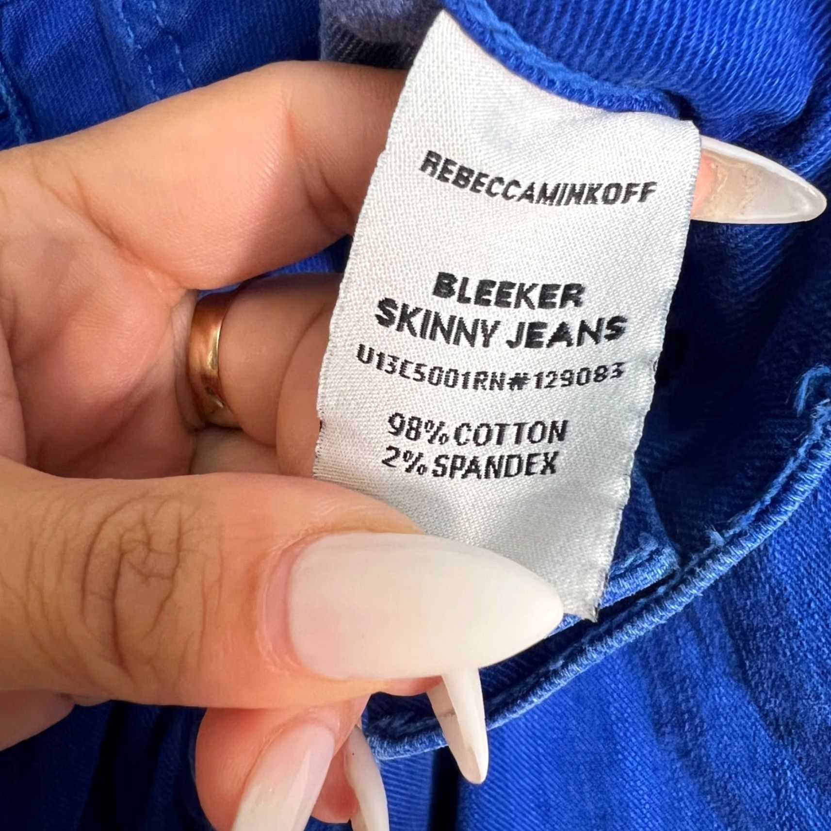 Rebecca Minkoff Rebecca Minkoff Bleeker Skinny Jeans Womens 26 Blue Denim Stretch Jeans Women Size 26 Skinny Denim Blue Stretch Womens Size 26" / US 2 / IT 38 - 3 Thumbnail