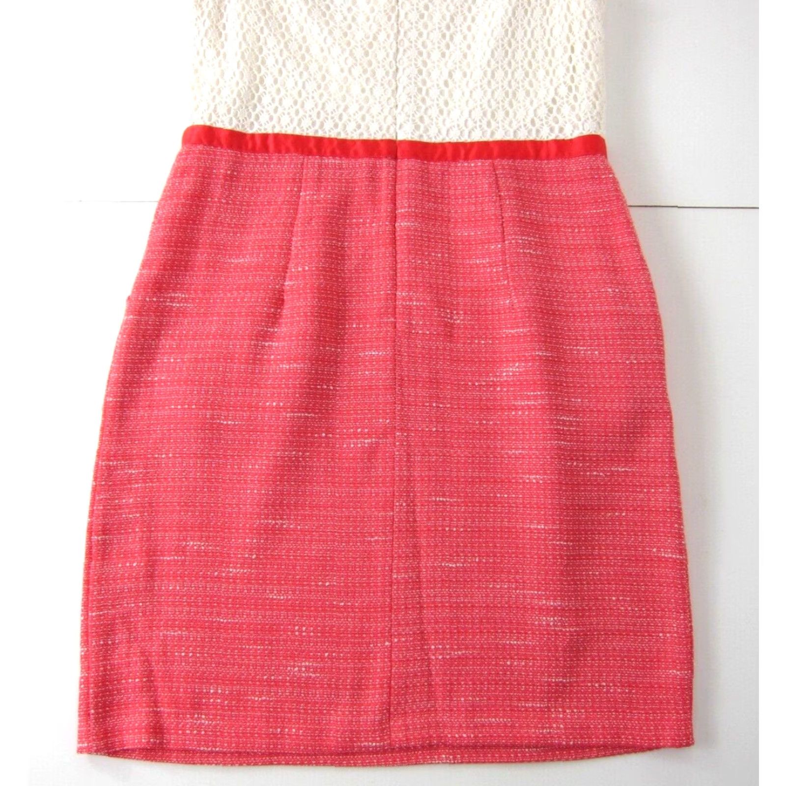 Vintage Studio One New York Ivory Pink Knit Tweed Shift Sheath Tank Sun Dress 12 Size XL / US 12-14 / IT 48-50 - 6 Thumbnail