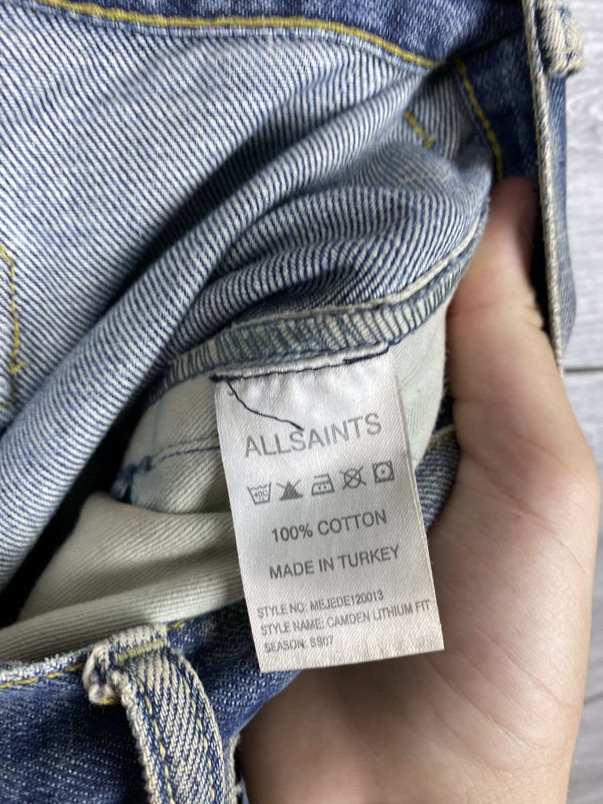 Allsaints Mens Vintage Allsaints Denim Distressed Shorts Y2K Size US 34 / EU 50 - 11 Thumbnail