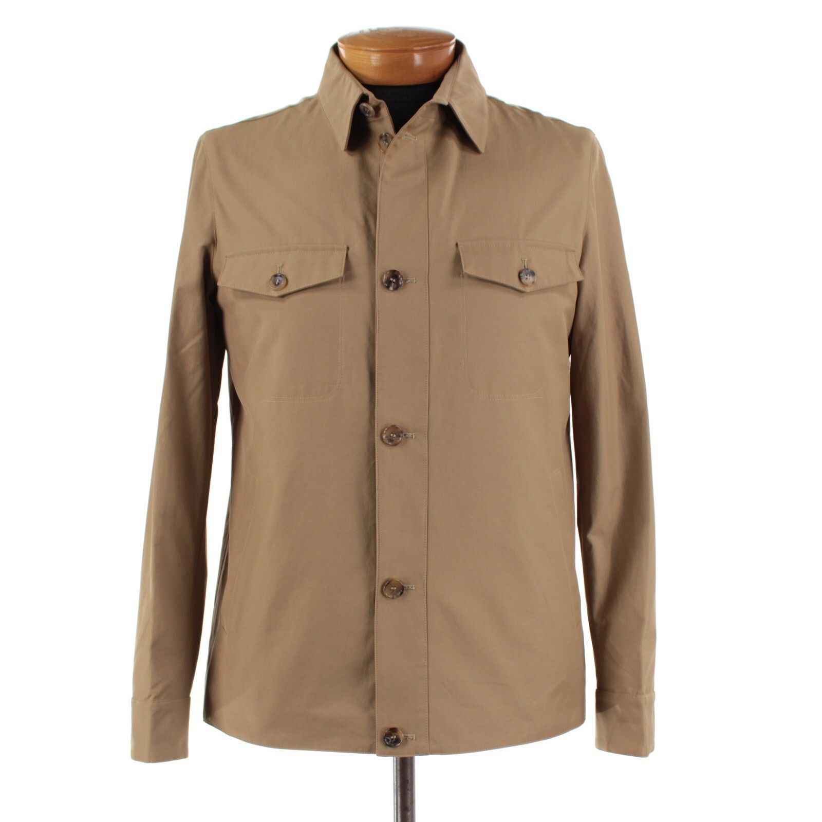 Luciano Barbera Luciano Barbera Overshirt Size M US In Beige Cotton Blend Size US M / EU 48-50 / 2 - 1 Thumbnail