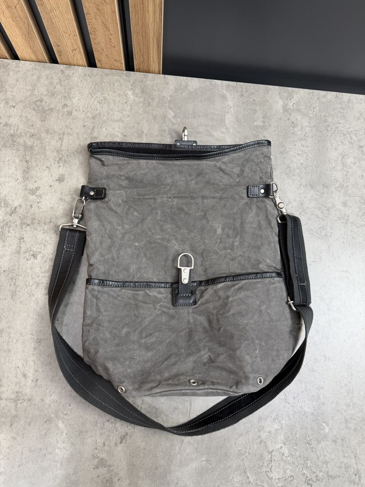 Other Comodo +Plus T Grey Crossbody Shoulder Bag Waxed Canvas Size ONE SIZE - 13 Thumbnail