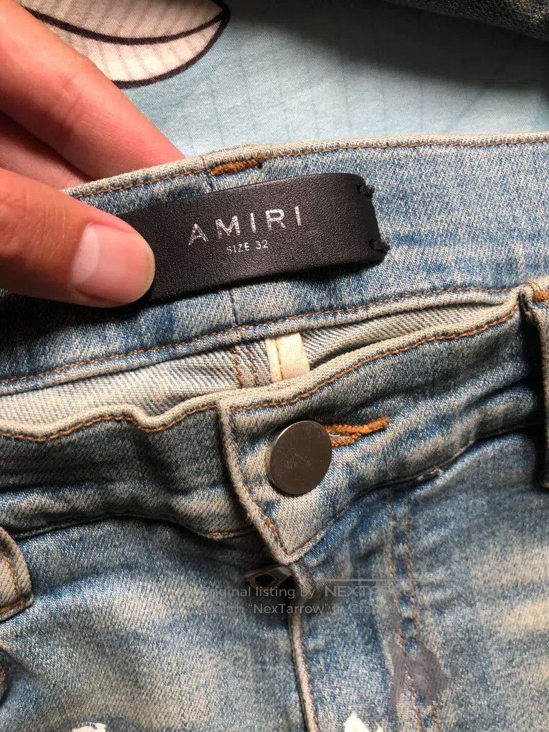 Amiri Amiri Classic Extinct Splattered Blue Diamond Base Jeans Size US 32 / EU 48 - 3 Thumbnail