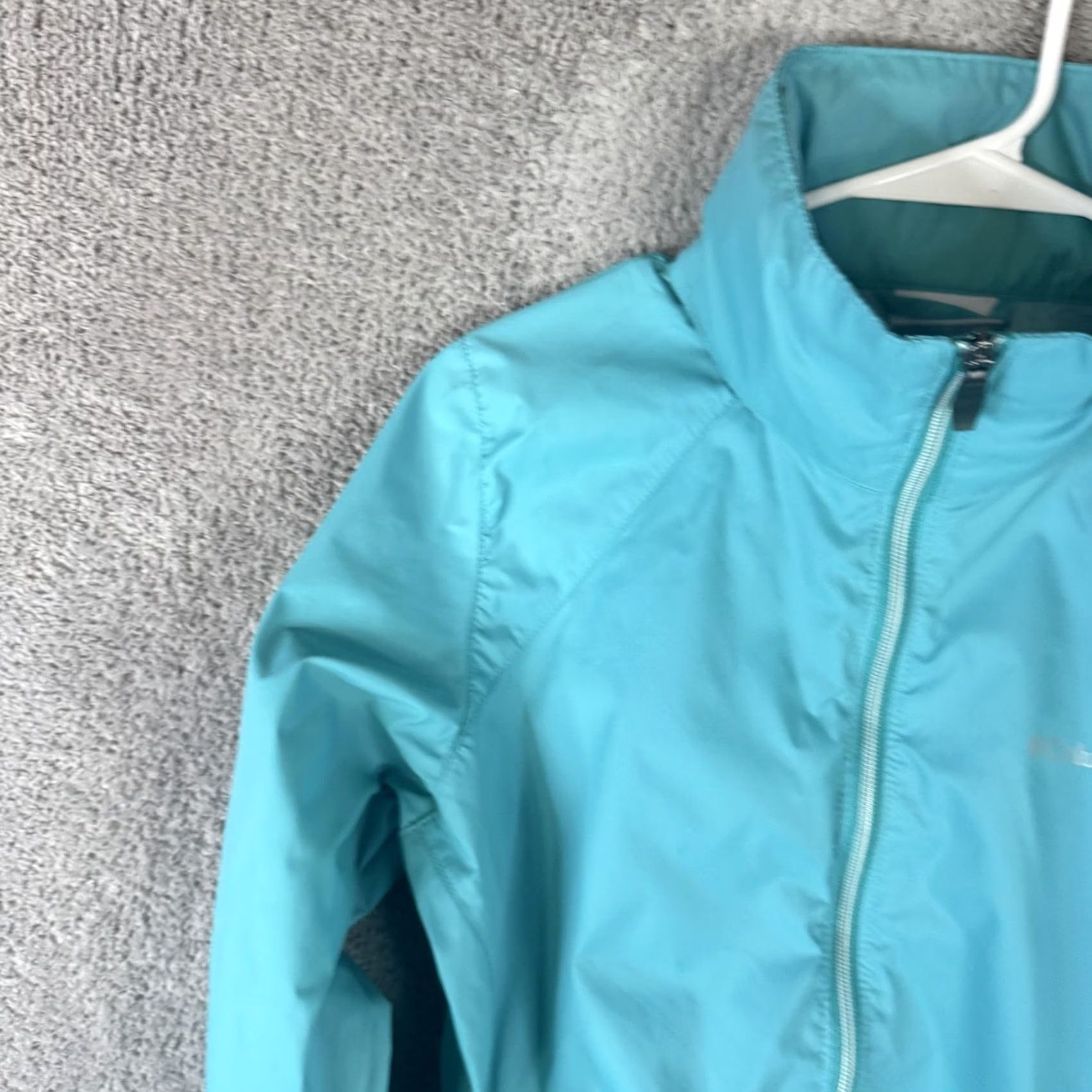 Vintage Columbia Jacket Womens Medium Blue Hooded Full Zip Lightweight Windbreaker Shell Jacket Size M / US 6-8 / IT 42-44 - 5 Thumbnail