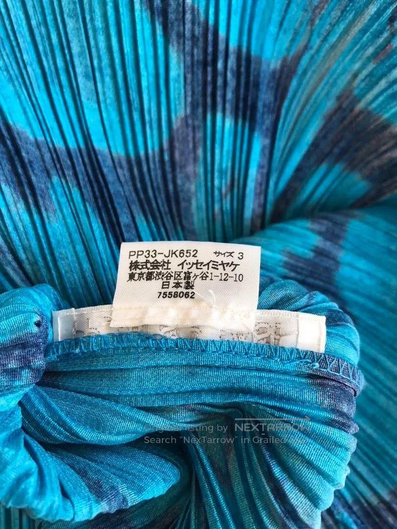 Issey Miyake Issey Miyake Blue Long-Sleeve Top Size L / US 10 / IT 46 - 4 Thumbnail
