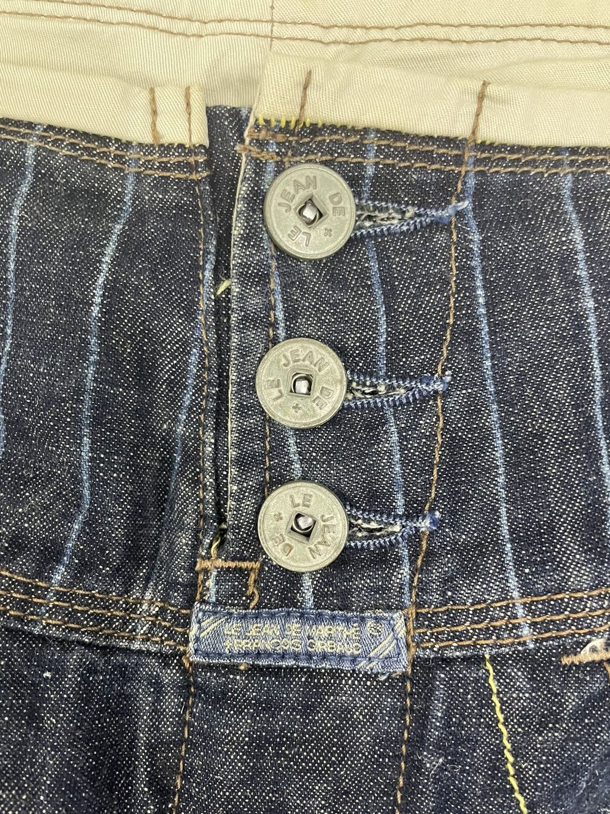 Marithe + Francois Girbaud Vintage MFG Jeans Bikers Stripes Zipper Jeans Size US 29 - 9 Thumbnail