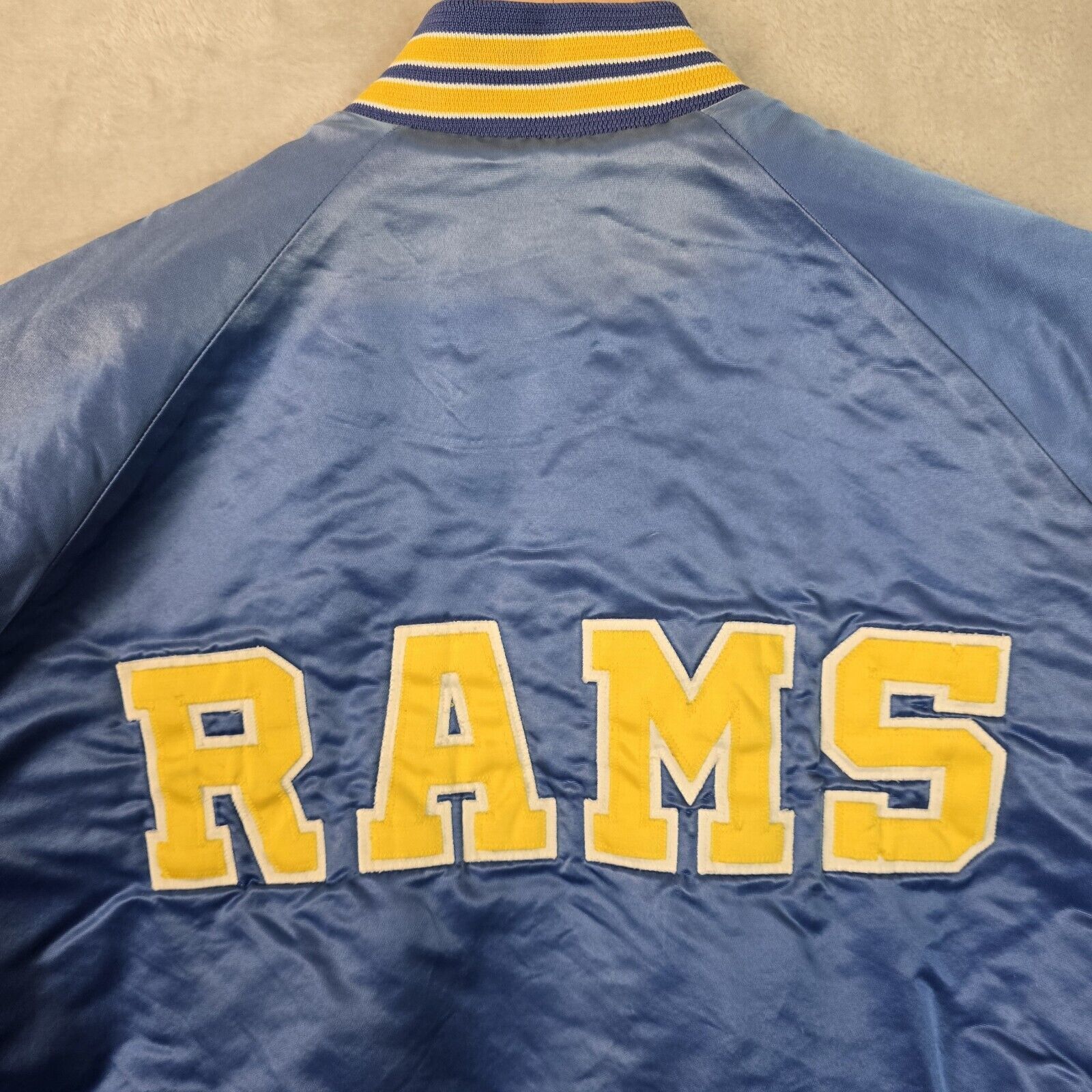 Chalk Line Vintage 80s Chalk Line Los Angeles Rams Bomber Jacket XL Size US XL / EU 56 / 4 - 3 Thumbnail