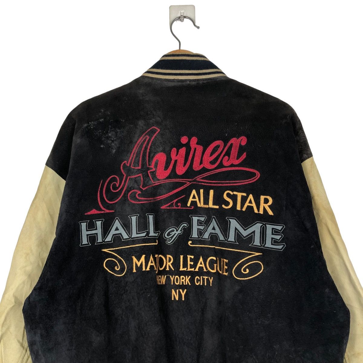 Avirex 🔥ARCHIVE VINTAGE LEATHER JACKET AVIREX USA VARSITY BIG LOGO Size US M / EU 48-50 / 2 - 3 Thumbnail