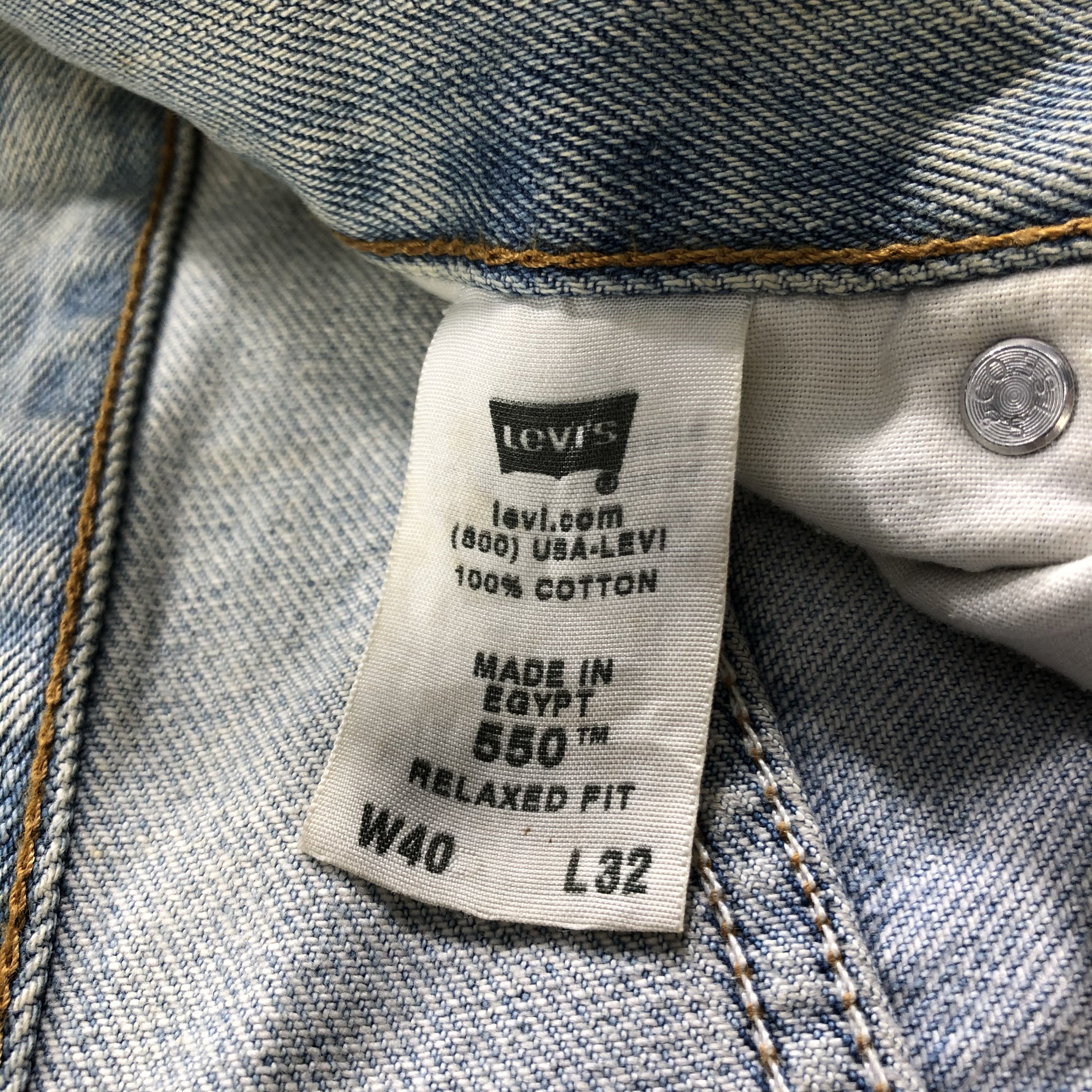 Levi's Vintage Light Wash Levis 550 Jeans-J2784 Size US 43 - 10 Thumbnail
