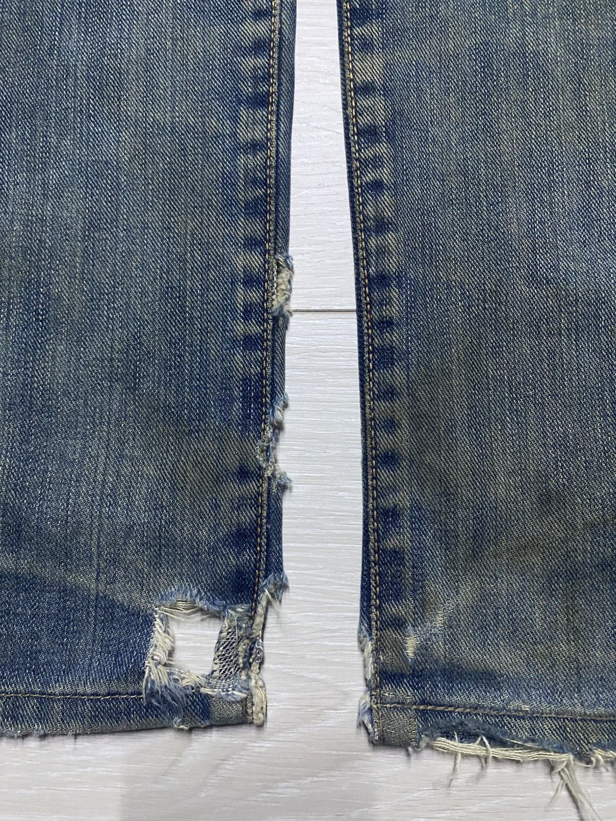 Edwin Vintage Edwin 404 Crazy Mud Wash Distressed Jeans Size US 34 / EU 50 - 11 Thumbnail
