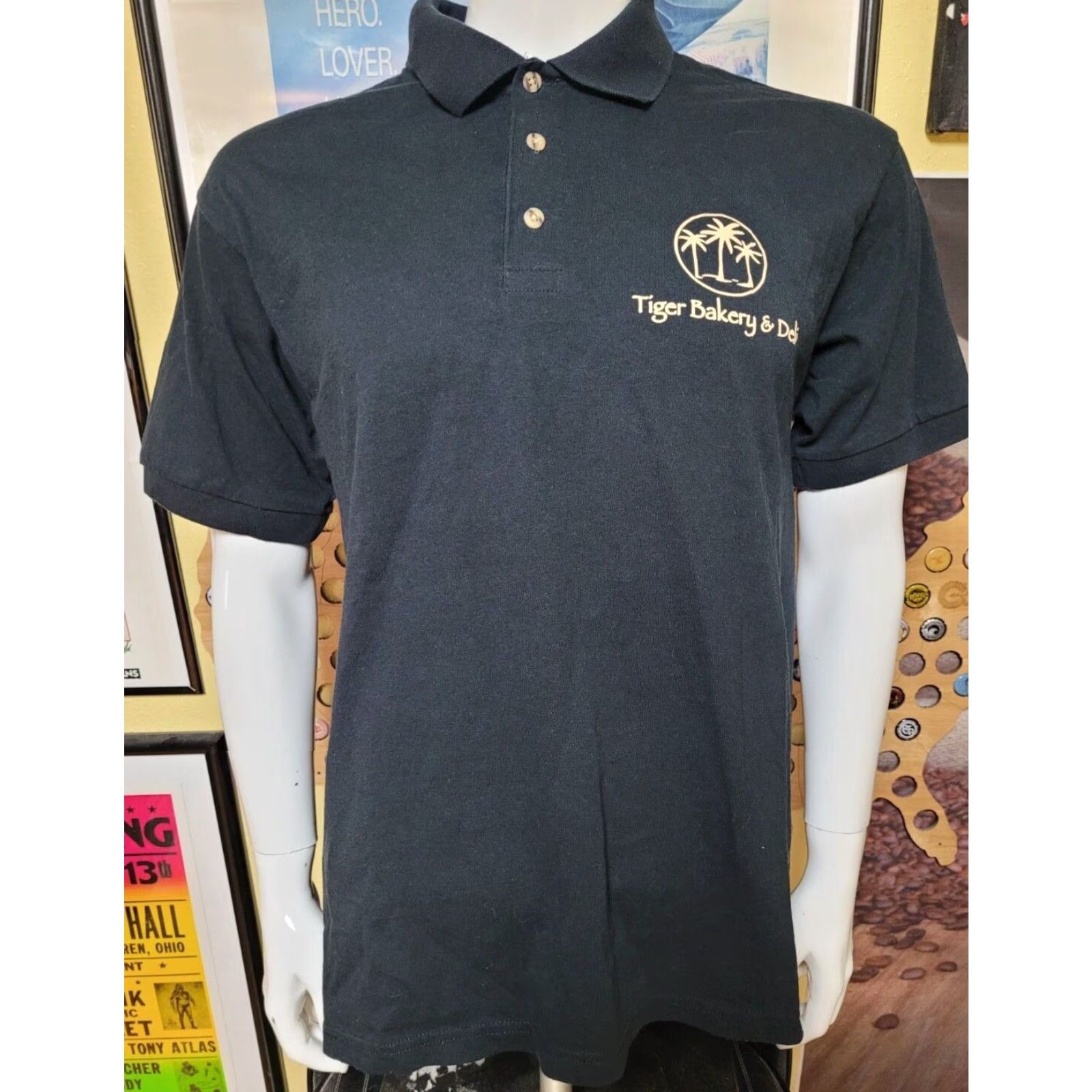 Gildan Tiger Bakery Spread Hommus Not Hate Polo Shirt Large Toledo OH Restaurant Golf Shirt Size US L / EU 52-54 / 3 - 2 Thumbnail