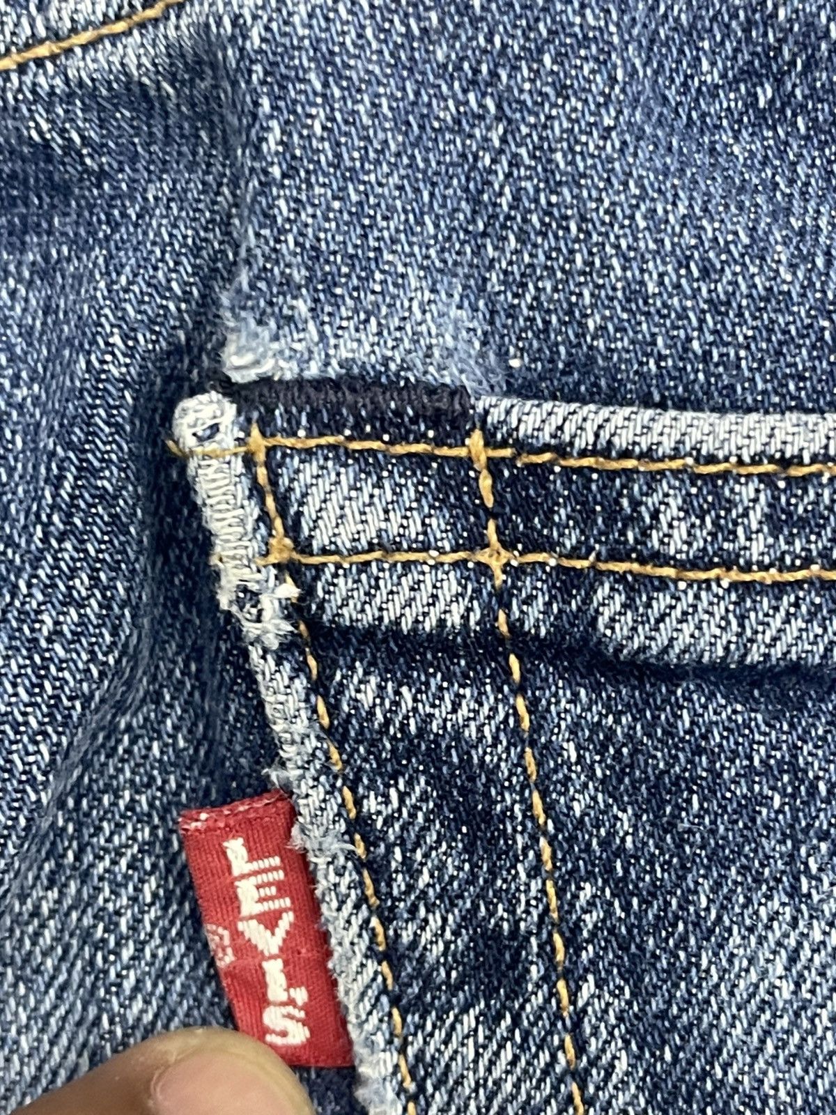 Levi's 90s Levis 505 Big E Distressed Denim Size US 31 - 13 Thumbnail