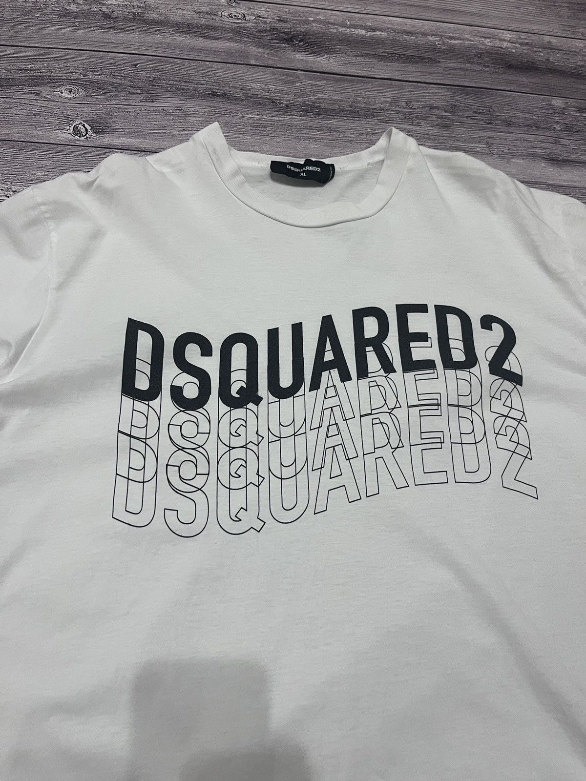 Dsquared2 Dsquared2 White Graphic Logo T-Shirt Size US XL / EU 56 / 4 - 2 Thumbnail