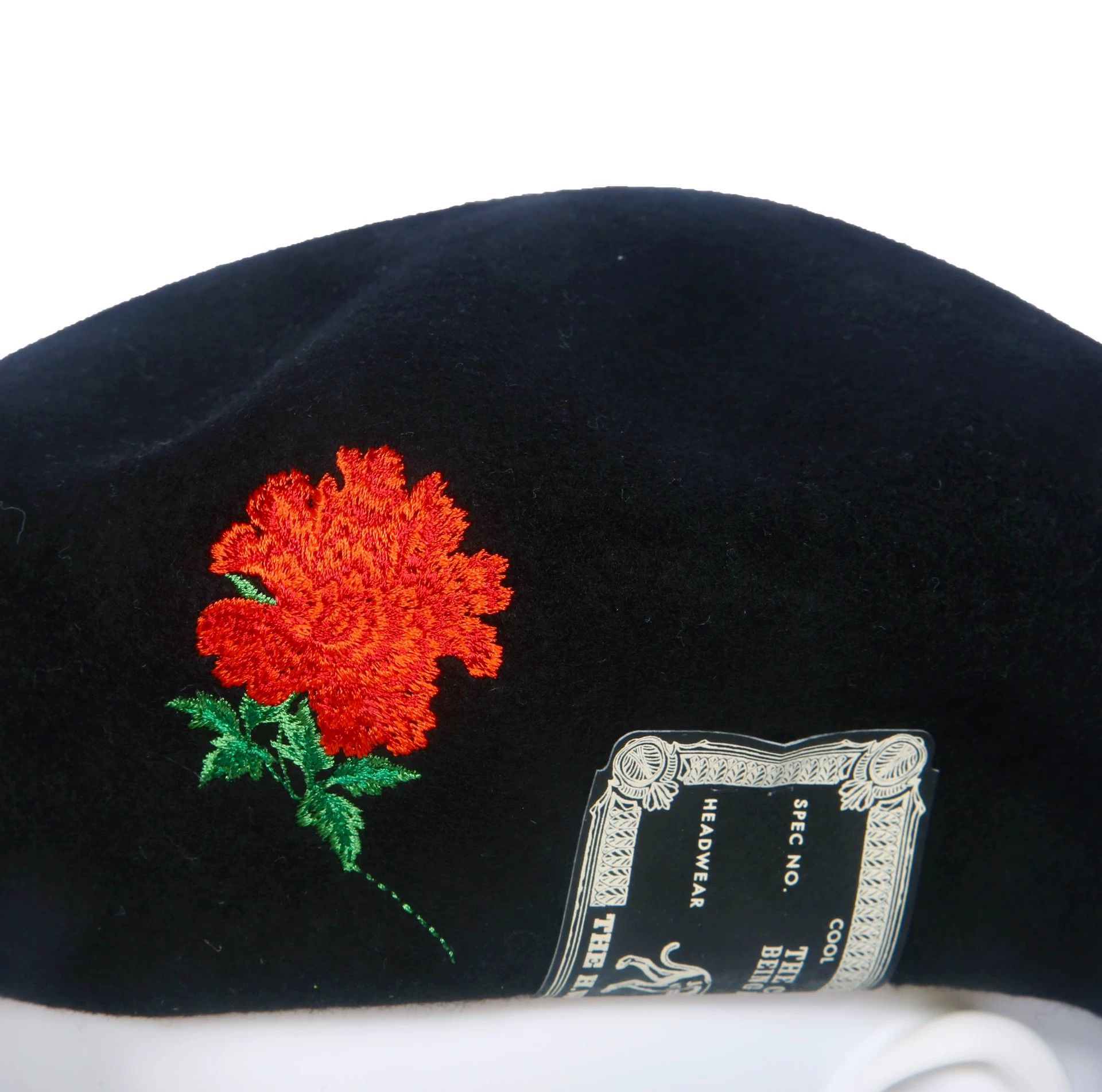 Other H.W. Dog × Wildside Peony Embroidery Wool Beret Size ONE SIZE - 4 Thumbnail