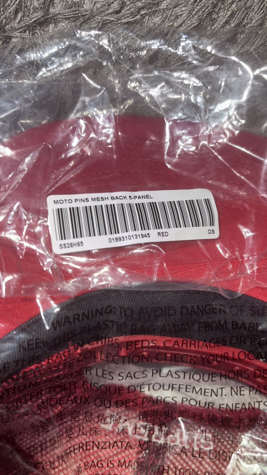 Supreme Supreme® “Moto Pins Mesh Back 5-Panel” Hat, Red (S/S 2026) Size ONE SIZE - 6 Thumbnail