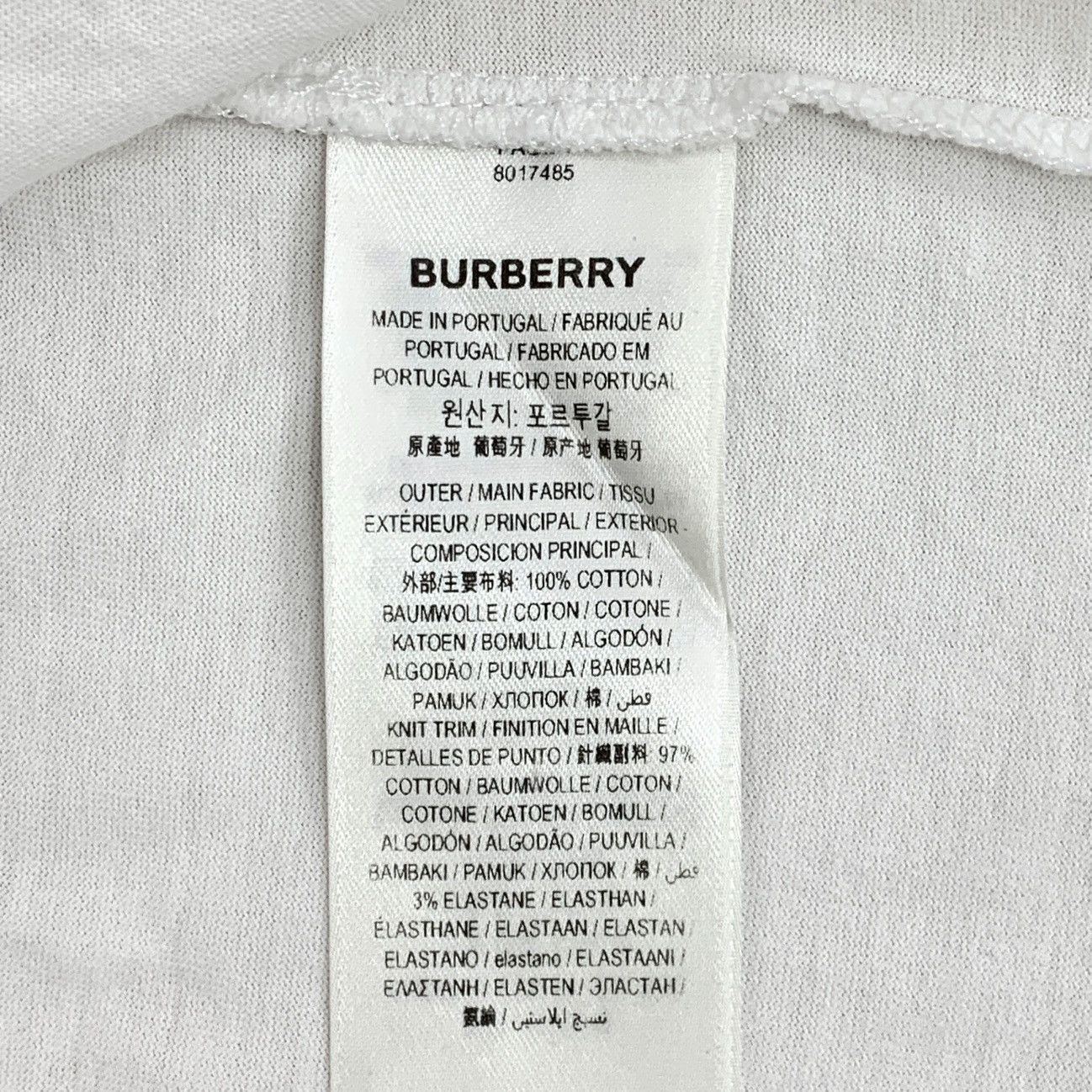 Burberry White Short-Sleeve Logo T-Shirt Size US S / EU 44-46 / 1 - 6 Thumbnail