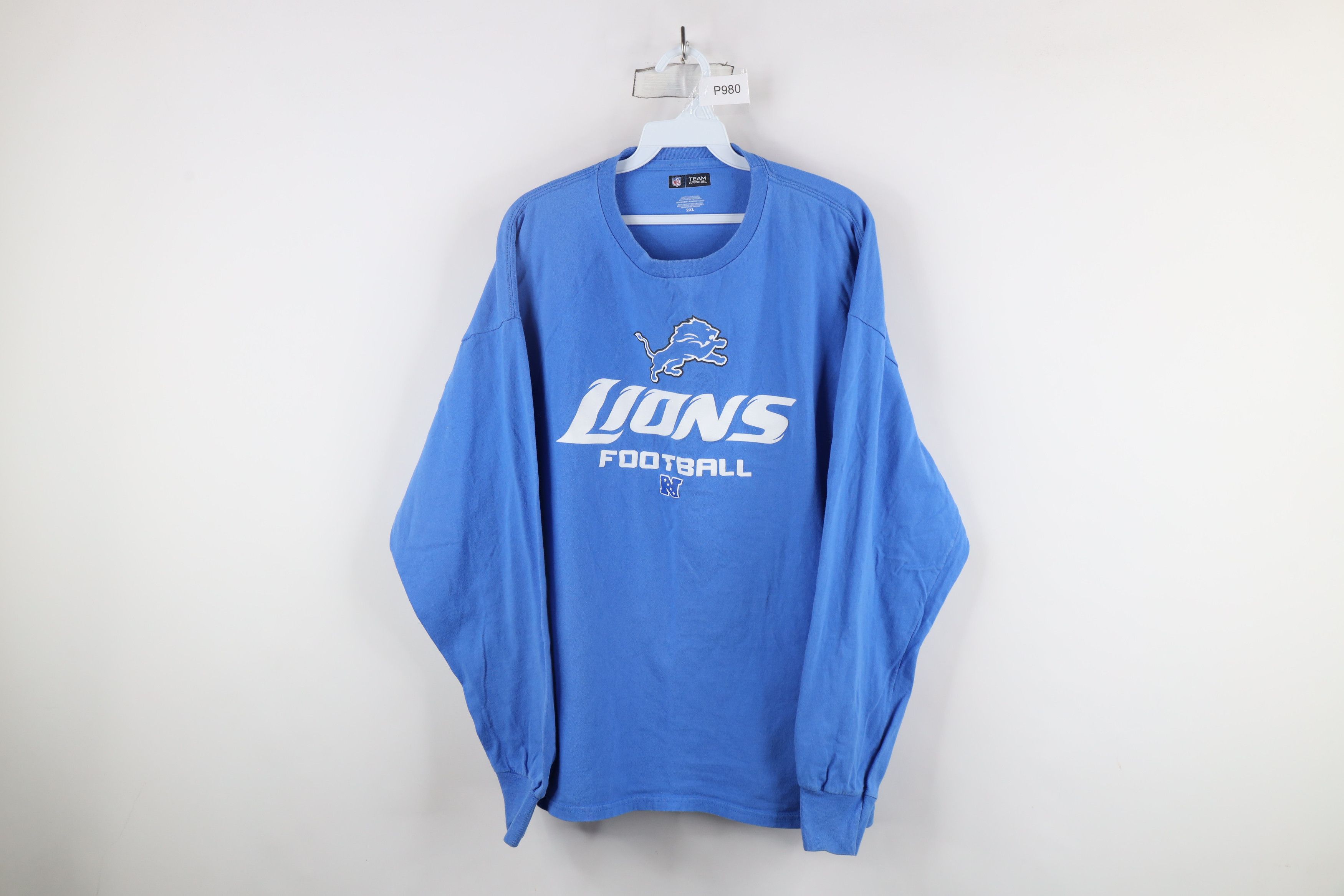 Vintage Vintage Out Detroit Lions Football Long Sleeve T-Shirt Blue Size US XXL / EU 58 / 5 - 1 Thumbnail