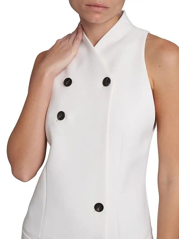 Salvatore Ferragamo o1s1rm0924 Mini Dress in White Size XS / US 0-2 / IT 36-38 - 6 Thumbnail