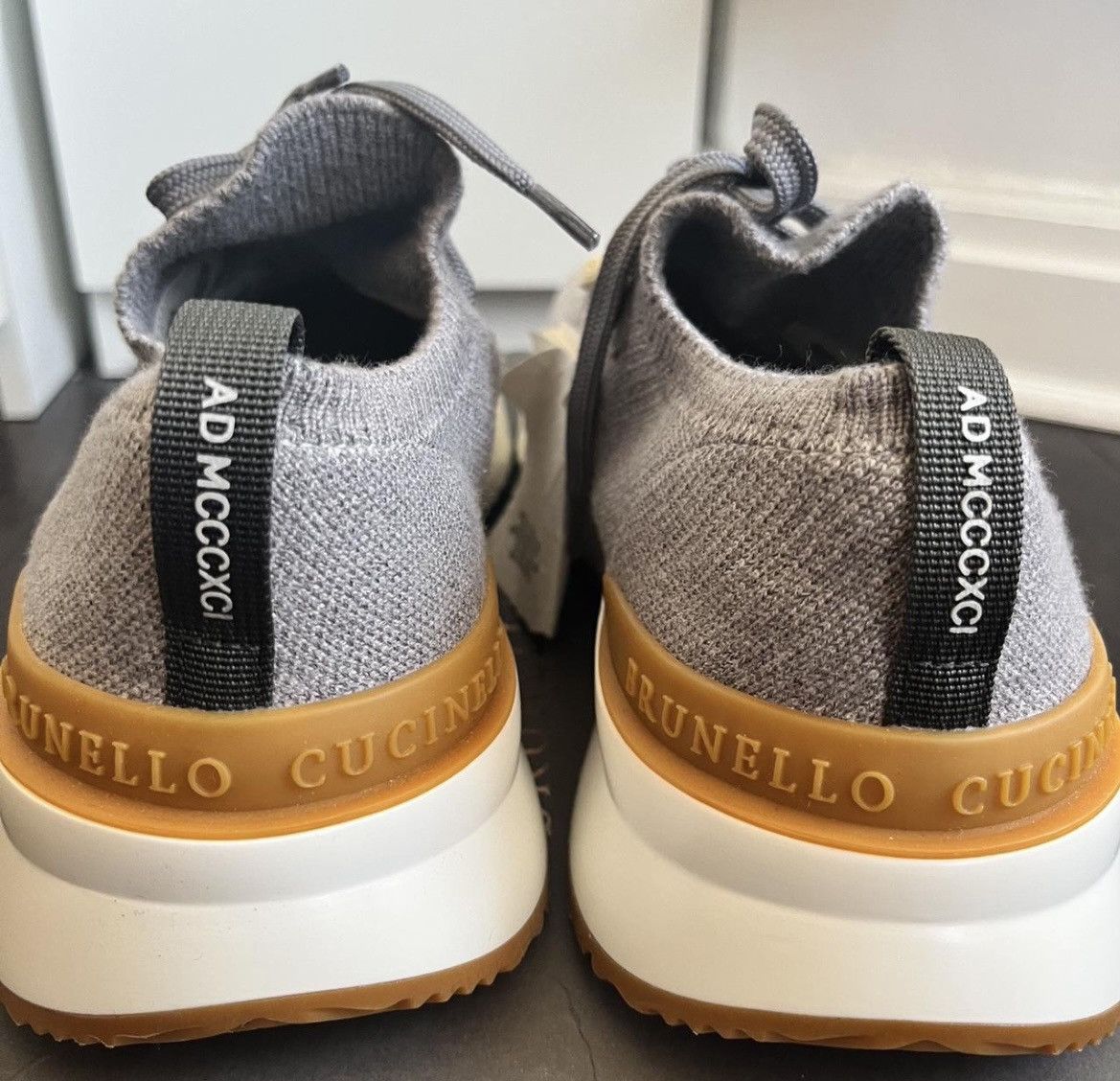 Brunello Cucinelli Brunello Cucinelli grey knit trainer uk 11 eu 45 Size US 12 / EU 45 - 4 Thumbnail