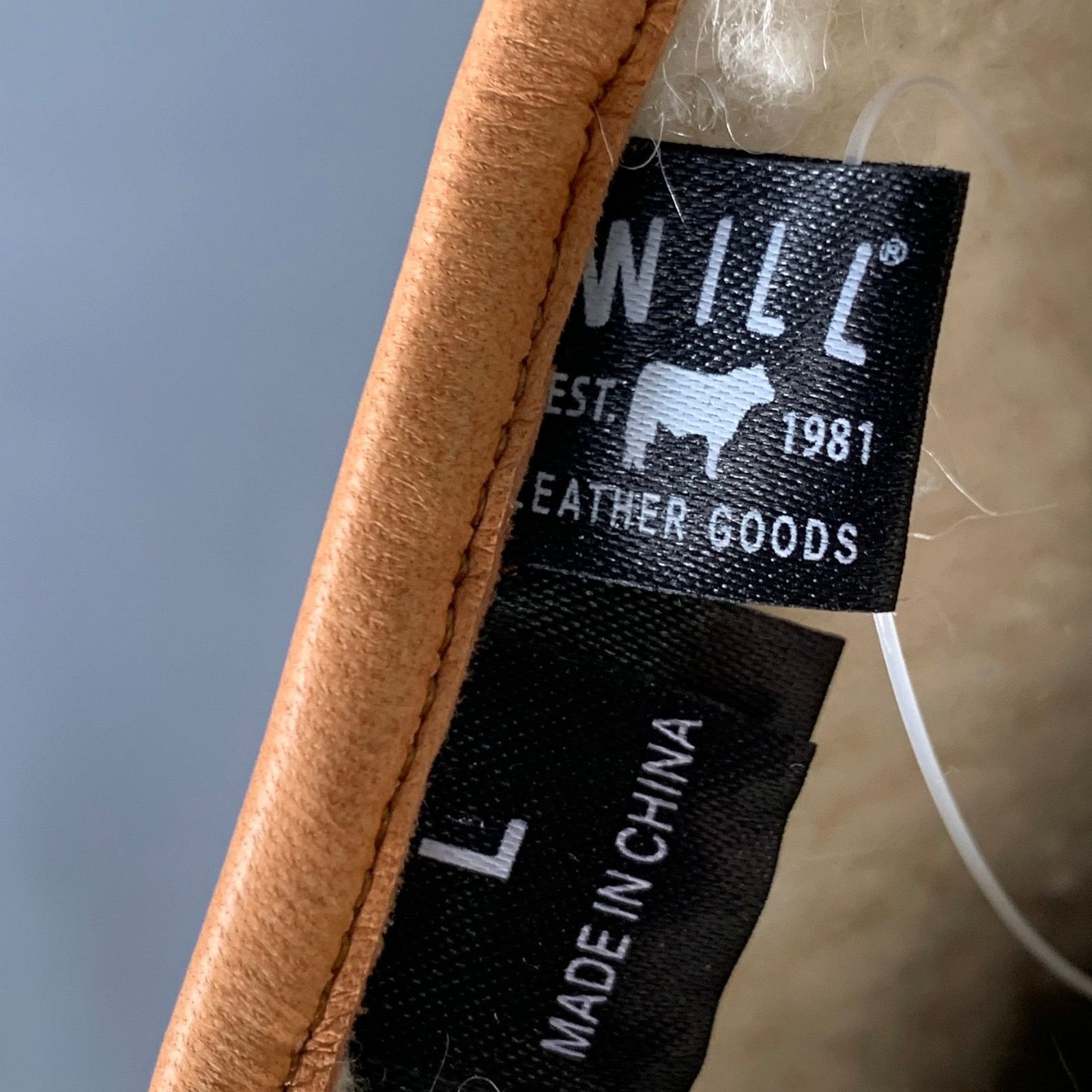 Will Leather Goods WILL LEATHER GOODS L Tan Deerskin Leather Shearling Gloves Size ONE SIZE - 5 Thumbnail