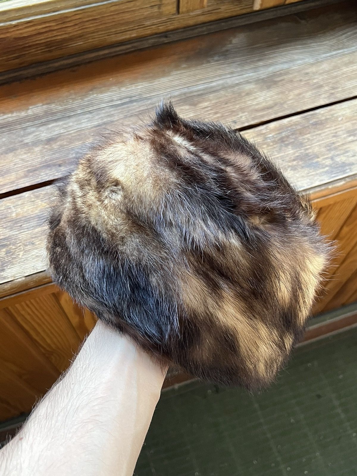 Vintage Leather Ushanka Trapper Hat Furry Mohair Fuzzy Fur Hat Y2K Size ONE SIZE - 5 Thumbnail