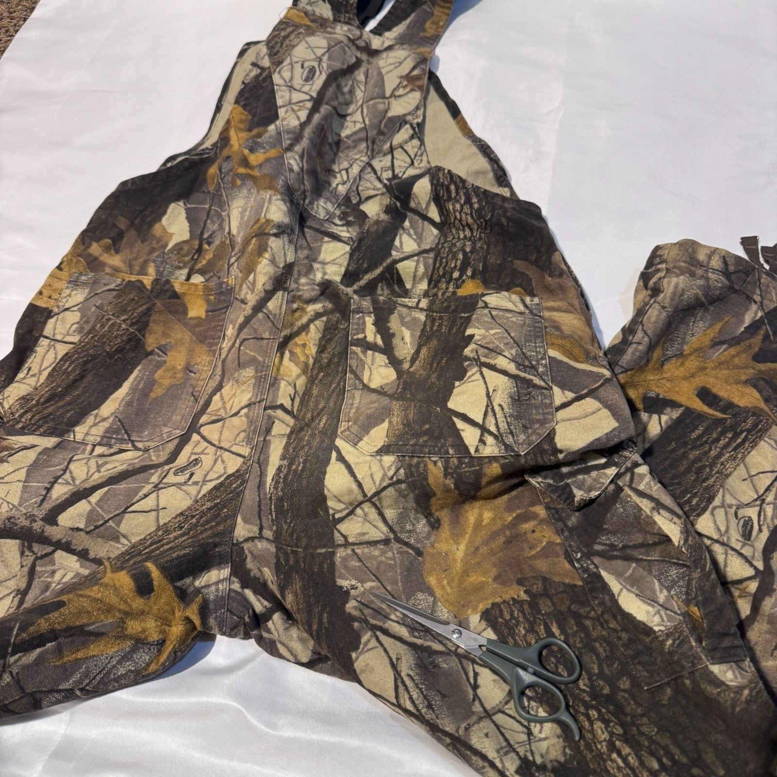 Woolrich Woolen Mills Woolrich Camo Bib Overalls Pants Men’s Medium Natural Camouf Size US 32 / EU 48 - 3 Thumbnail