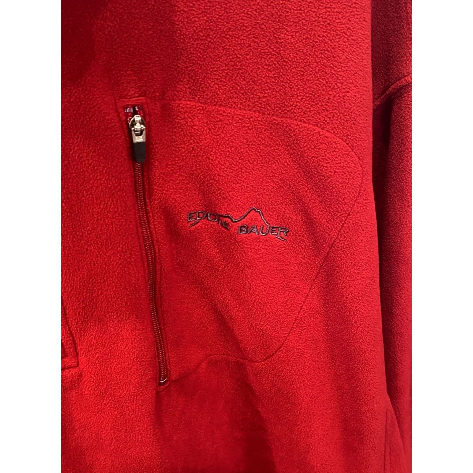 Eddie Bauer Eddie Bauer Red Fleece Zippered SWEATER XL Extra Large Mens Multicolor Zip Pullover Knit Sweater Size US XL / EU 56 / 4 - 3 Thumbnail