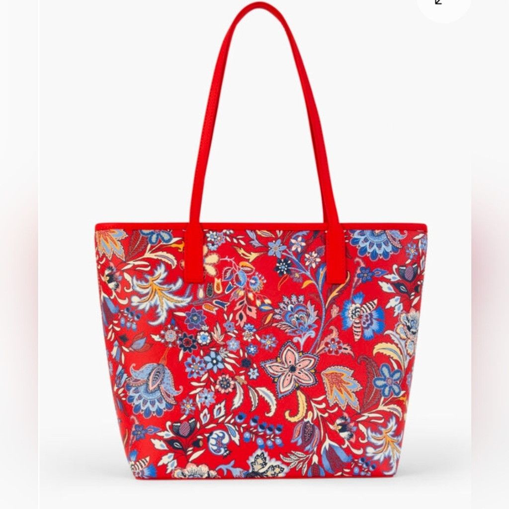 Talbots Talbot's Lovely Floral Print Tote Size ONE SIZE - 1 Thumbnail