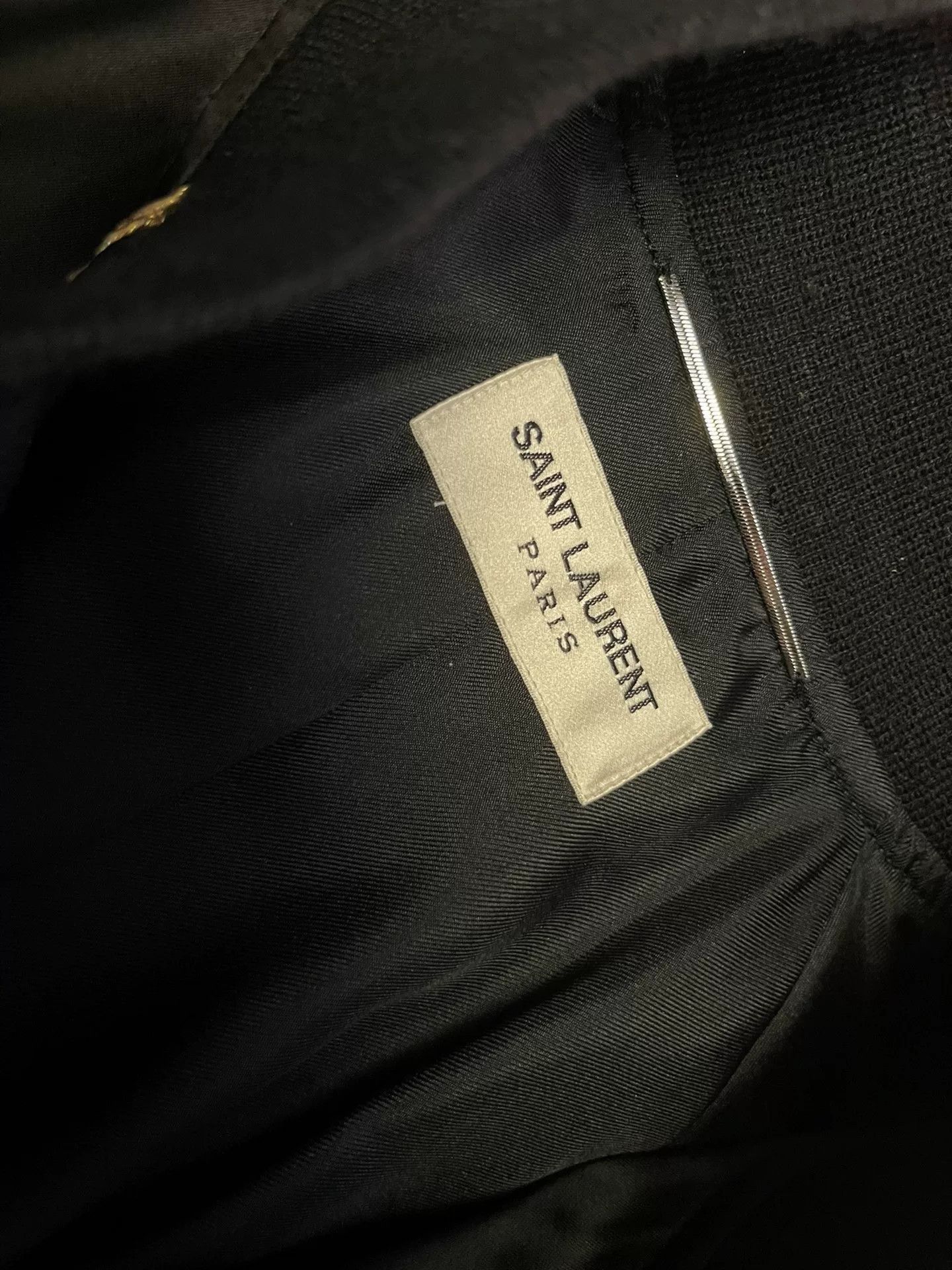 Saint Laurent Paris Saint Laurent Black Embroidered Teddy Jacket. Size US S / EU 44-46 / 1 - 3 Thumbnail