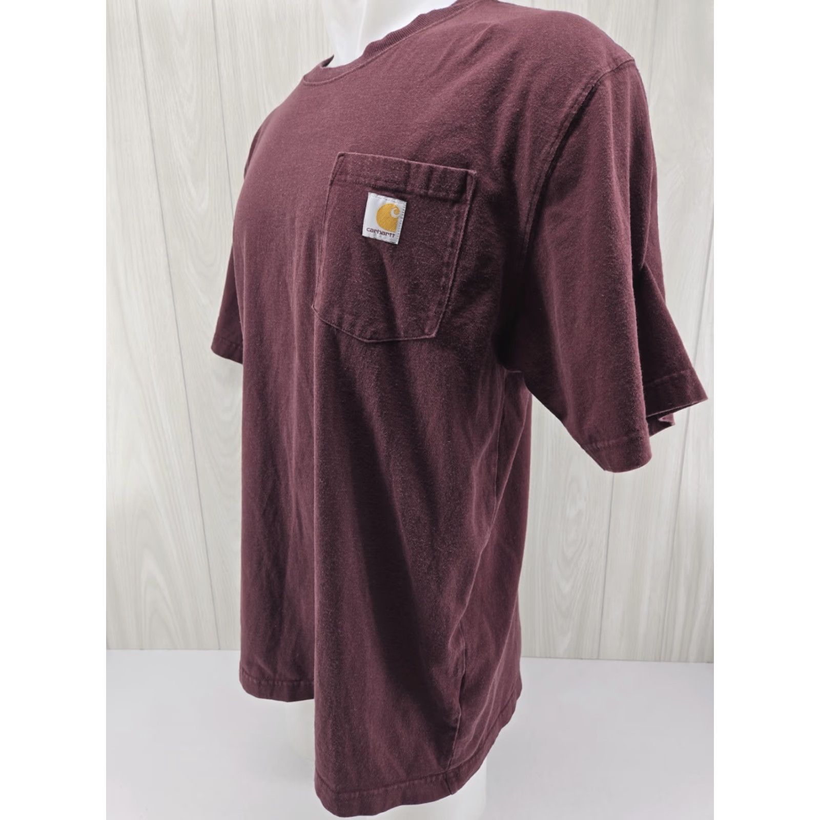 Carhartt Carhartt Classic Logo Pocket T Shirt Mens Adult Large LT Maroon Red Logo Short Sleeve Crew Neck Pants? Size US L / EU 52-54 / 3 - 3 Thumbnail