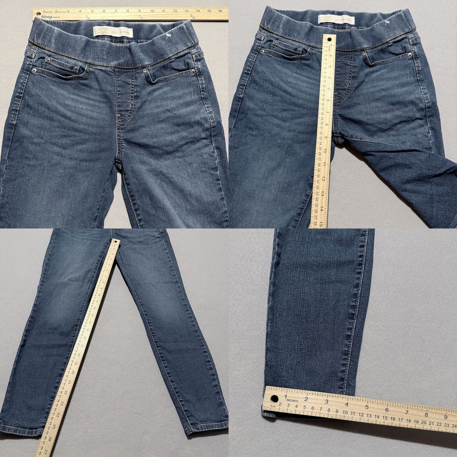 Levi's VINTAGE Signature by Levi Strauss Gold Totally Shaping Pull-On Skinny Jeans Women's - 4S Size 27" / US 4 / IT 40 - 9 Thumbnail