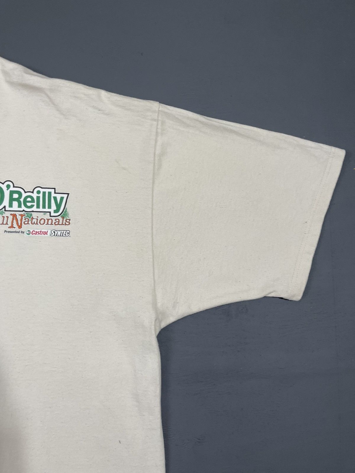 Jerzees 2002 O'Reilly Fall Nations Drag Nascar Vintage T-shirt Size US XL / EU 56 / 4 - 10 Thumbnail