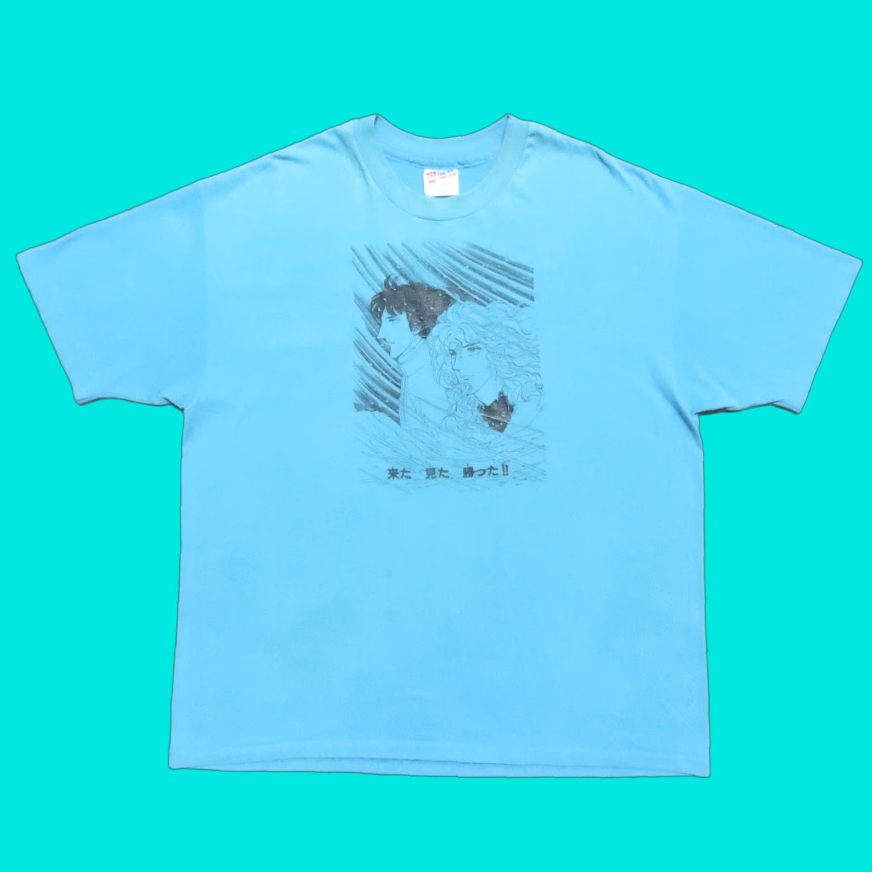 Hanes VINTAGE Tomomi Kobayashi Art Anime T-Shirt XL Blue Men XXL? Size US XL / EU 56 / 4 - 1 Thumbnail