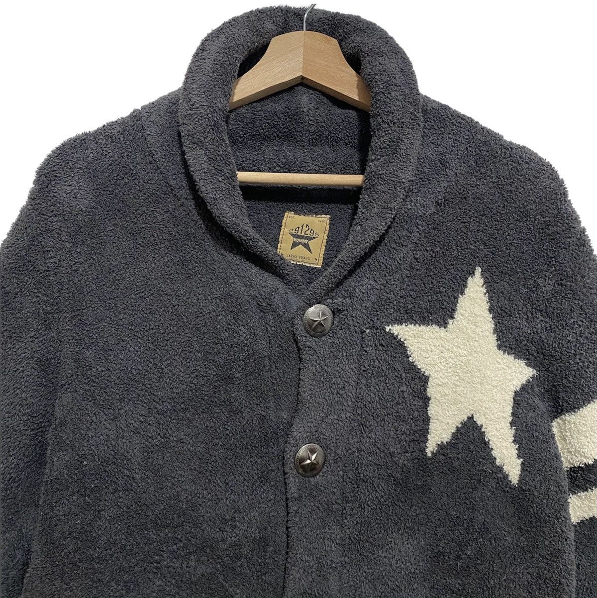 Japanese Brand × Vintage Vintage 1995 Japan Brand — 291295 Homme Cardigan Star Size US M / EU 48-50 / 2 - 2 Thumbnail