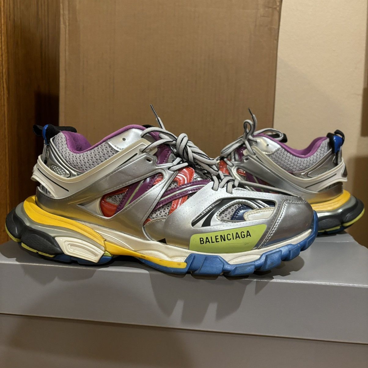 Balenciaga Track Sneakers ‘Metallic Multi’ Size 43 EU / 10 US Balenciaga Track Multicolor Cage Mesh Casual Trainer  main image 3