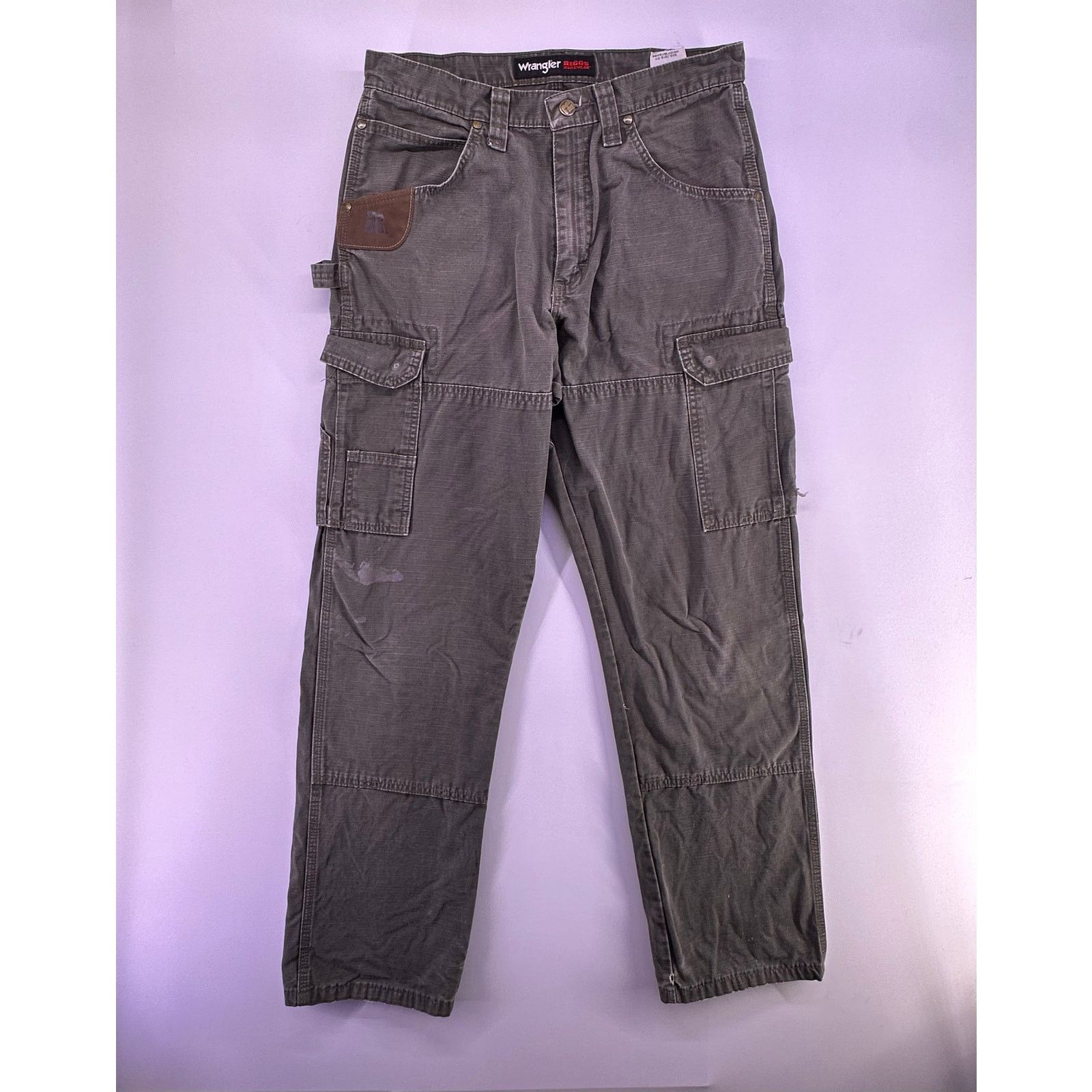 Wrangler Olive Green Wrangler Riggs Work Wear Jeans Size 31x34 Size US 31 - 2 Thumbnail