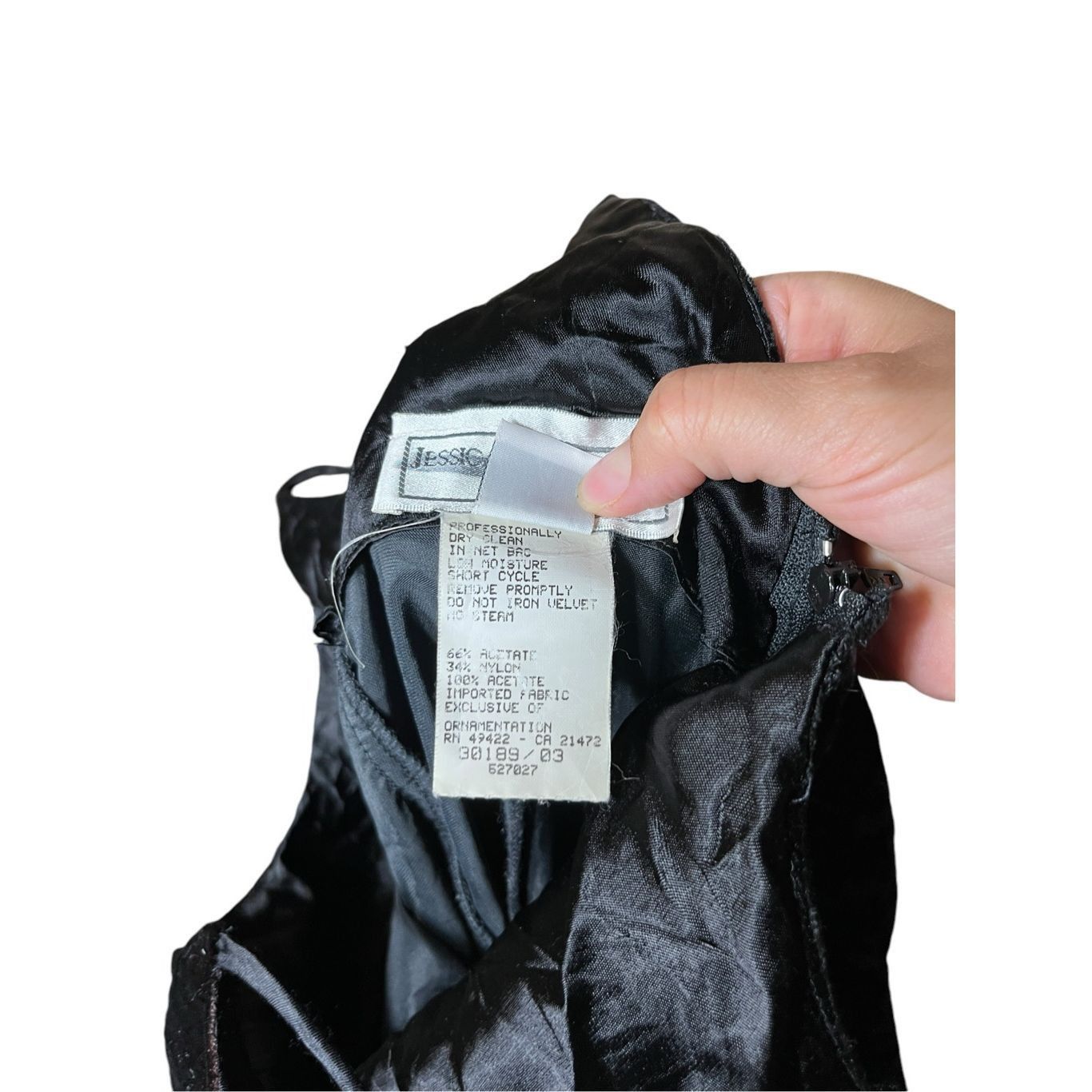 Other Vintage Jessica McClintock Gunne Sax Black Crushed Velvet Ma Size S / US 4 / IT 40 - 11 Thumbnail
