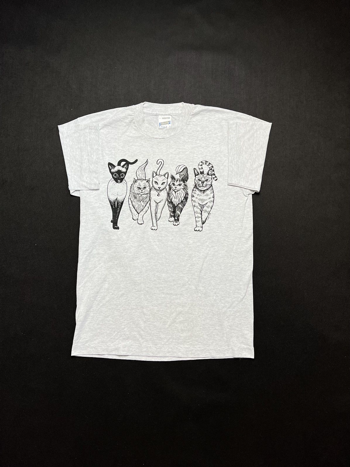 Vintage Tshirt Cats Can AM Screen Stars Vintage 80’s 90’s Size US L / EU 52-54 / 3 - 5 Thumbnail